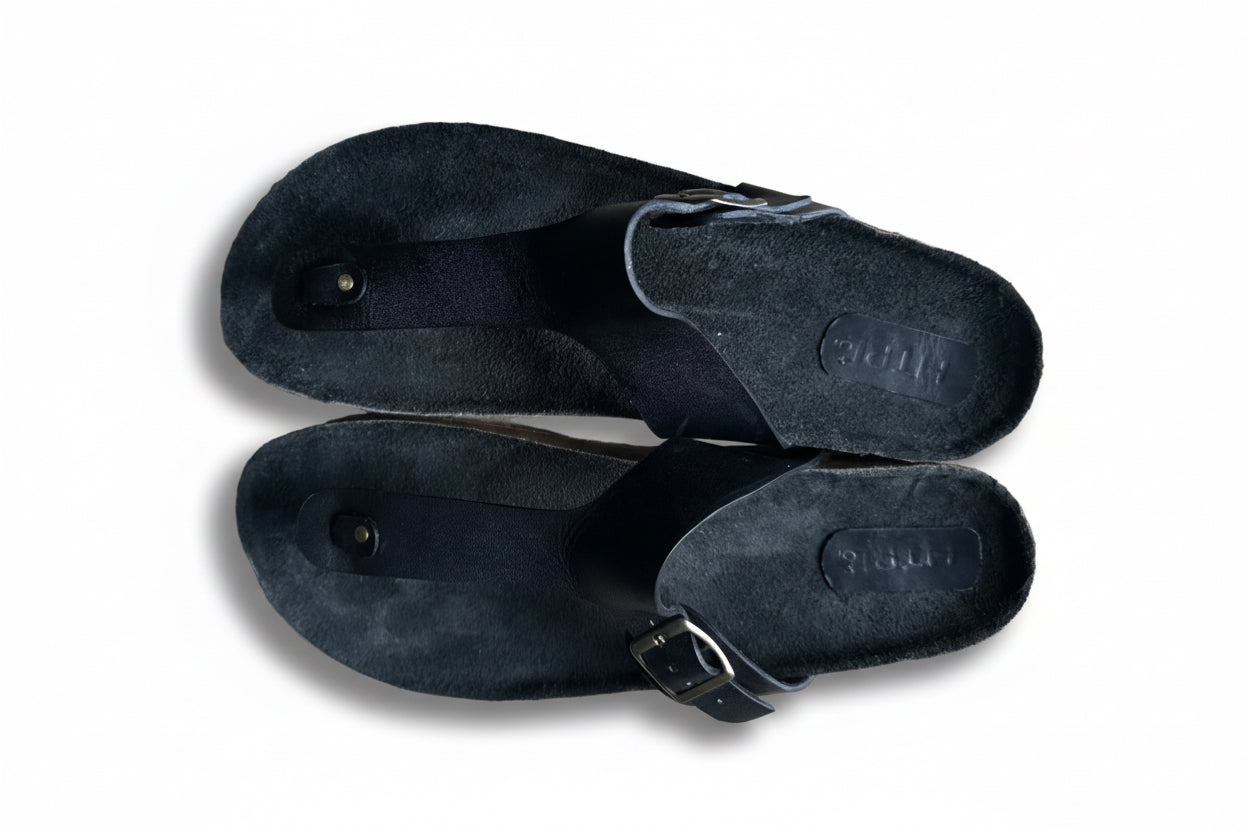 Black cork sandles